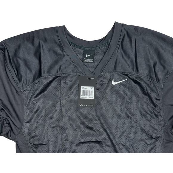 Nike Football Jersey Boys 2XL Gray Stock Vapor Mesh Varsity Practice 908739-060 - Picture 3 of 8